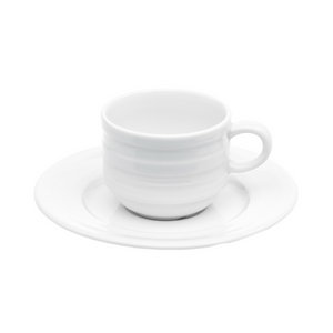 Set of 2 Espresso Cups and Saucers