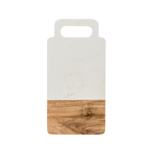 Open image in slideshow, Acacia &amp; White Marble Chopping Board SMALL
